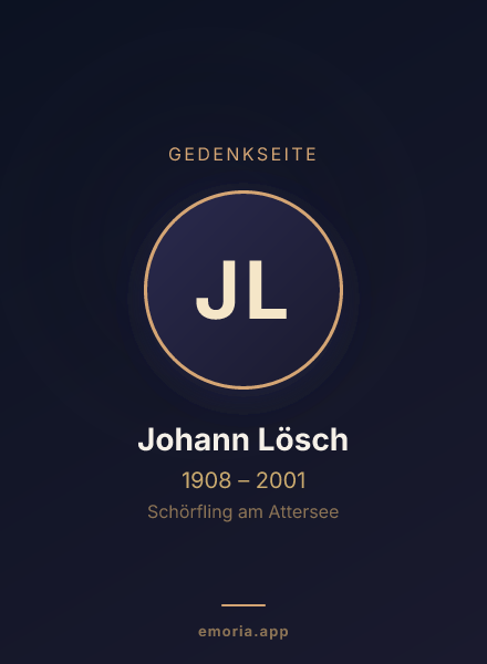 Gedenkportrait von Johann Lösch