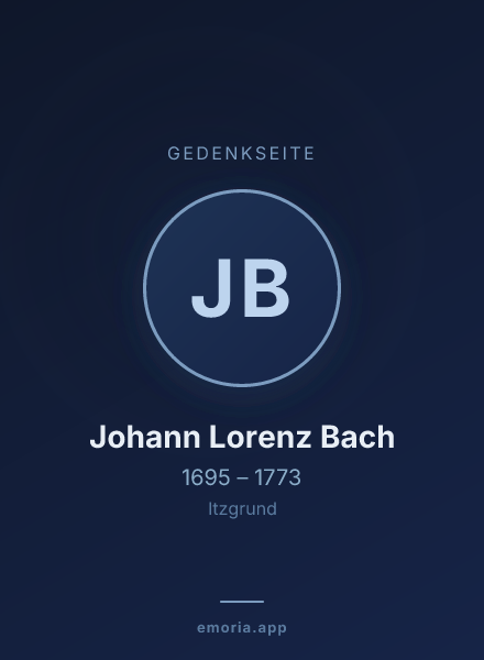 Gedenkportrait von Johann Lorenz Bach