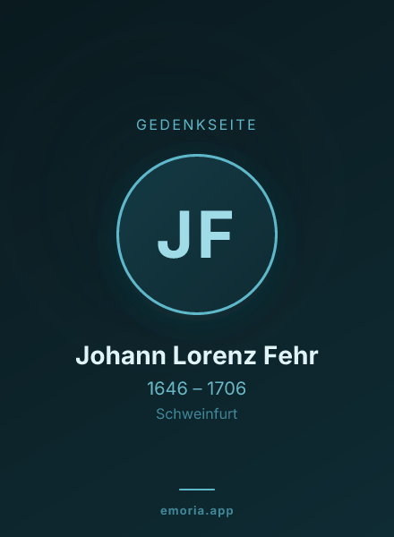 Gedenkportrait von Johann Lorenz Fehr