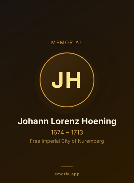 Memorial portrait of Johann Lorenz Hoening