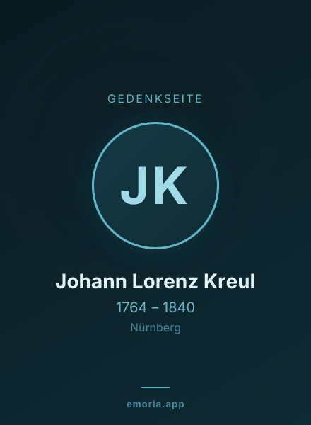 Gedenkportrait von Johann Lorenz Kreul