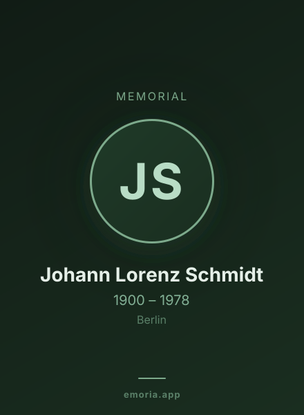 Memorial portrait of Johann Lorenz Schmidt