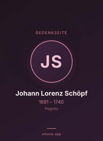 Gedenkportrait von Johann Lorenz Schöpf
