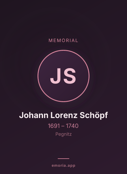 Memorial portrait of Johann Lorenz Schöpf