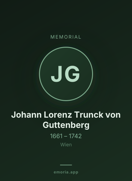 Memorial portrait of Johann Lorenz Trunck von Guttenberg