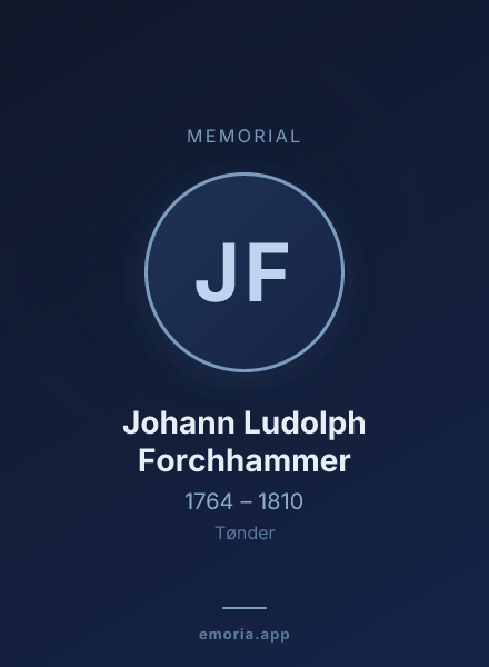 Memorial portrait of Johann Ludolph Forchhammer