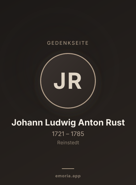 Gedenkportrait von Johann Ludwig Anton Rust