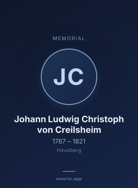 Memorial portrait of Johann Ludwig Christoph von Creilsheim