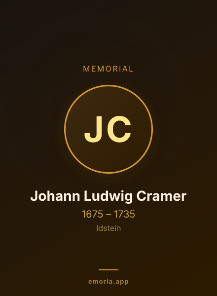 Memorial portrait of Johann Ludwig Cramer
