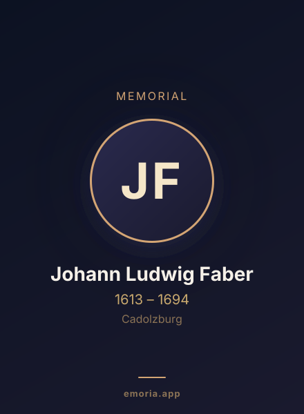 Memorial portrait of Johann Ludwig Faber
