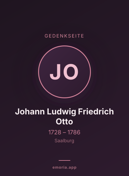 Gedenkportrait von Johann Ludwig Friedrich Otto