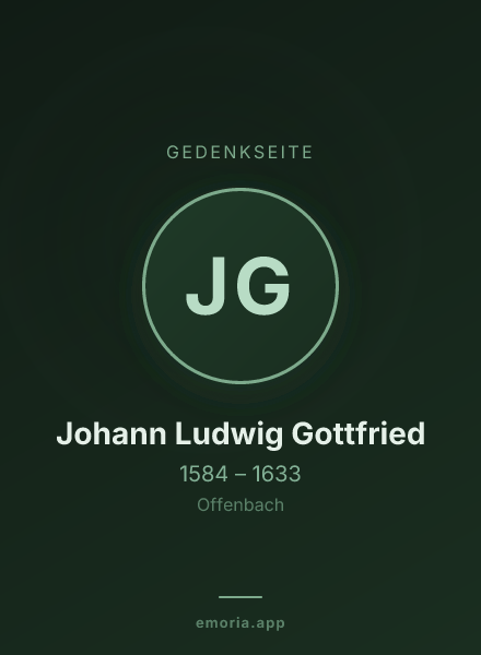 Gedenkportrait von Johann Ludwig Gottfried