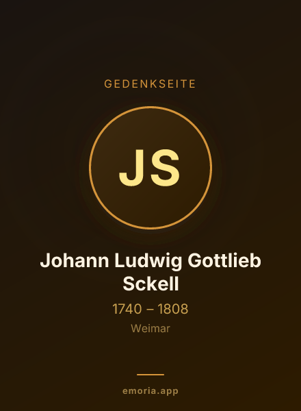 Gedenkportrait von Johann Ludwig Gottlieb Sckell