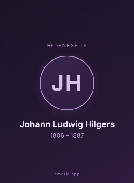 Gedenkportrait von Johann Ludwig Hilgers