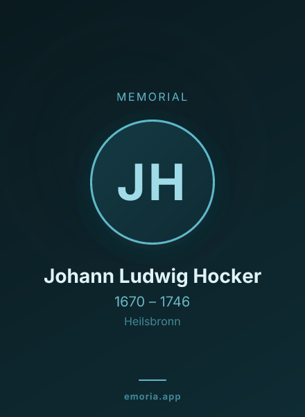 Memorial portrait of Johann Ludwig Hocker