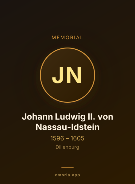 Memorial portrait of Johann Ludwig II. von Nassau-Idstein