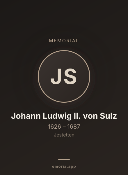 Memorial portrait of Johann Ludwig II. von Sulz