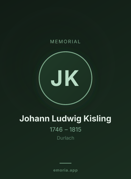 Memorial portrait of Johann Ludwig Kisling