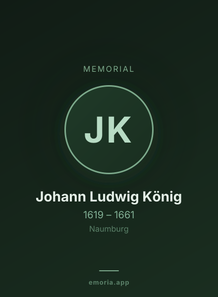 Memorial portrait of Johann Ludwig König
