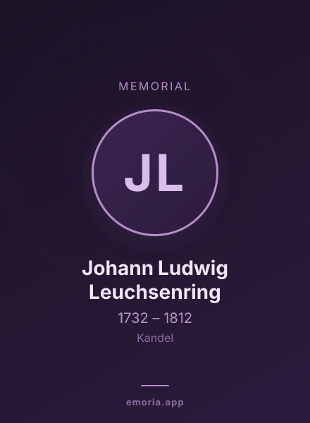 Memorial portrait of Johann Ludwig Leuchsenring