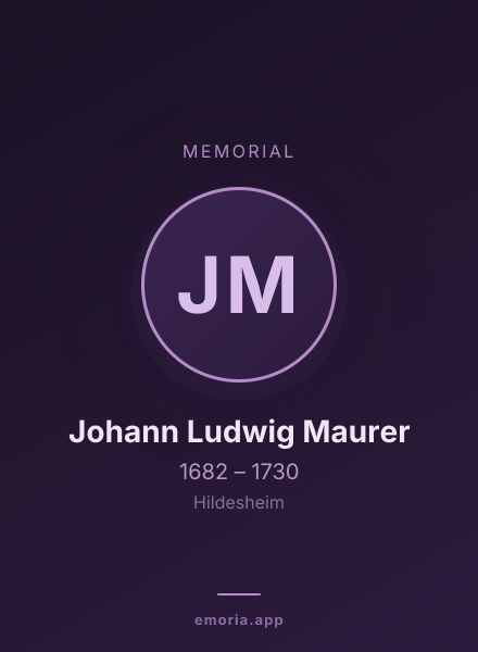 Memorial portrait of Johann Ludwig Maurer