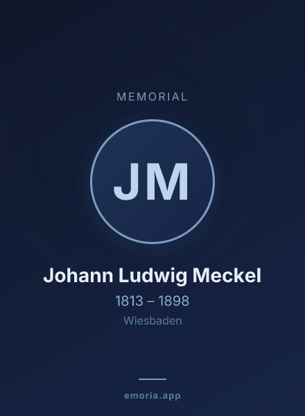 Memorial portrait of Johann Ludwig Meckel