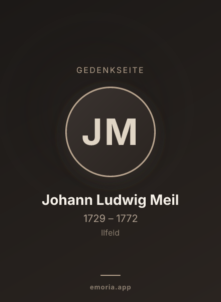 Gedenkportrait von Johann Ludwig Meil