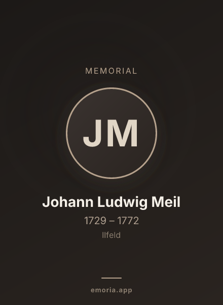 Memorial portrait of Johann Ludwig Meil