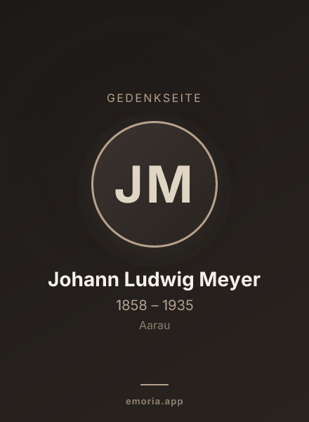 Gedenkportrait von Johann Ludwig Meyer