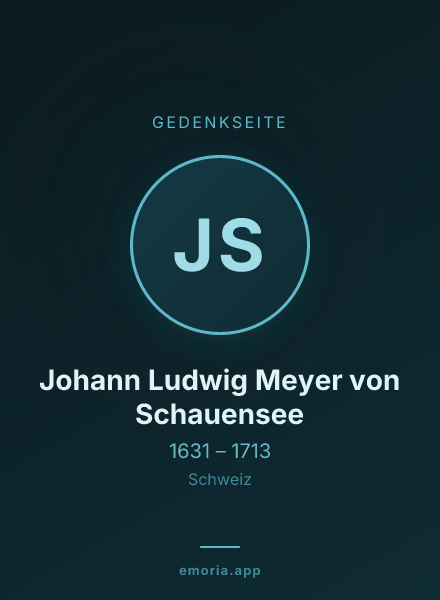Gedenkportrait von Johann Ludwig Meyer von Schauensee