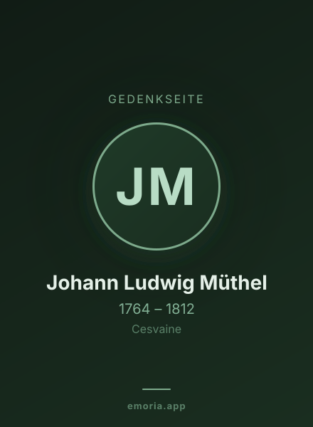 Gedenkportrait von Johann Ludwig Müthel