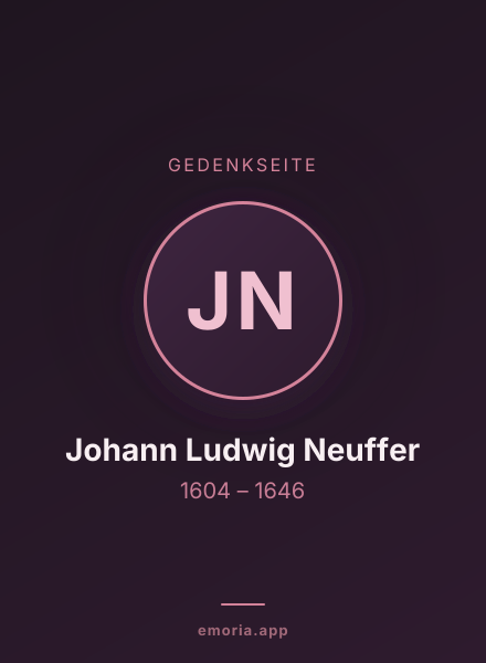 Gedenkportrait von Johann Ludwig Neuffer