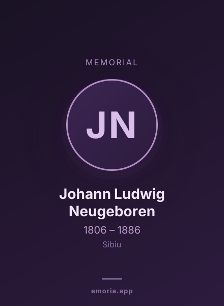 Memorial portrait of Johann Ludwig Neugeboren