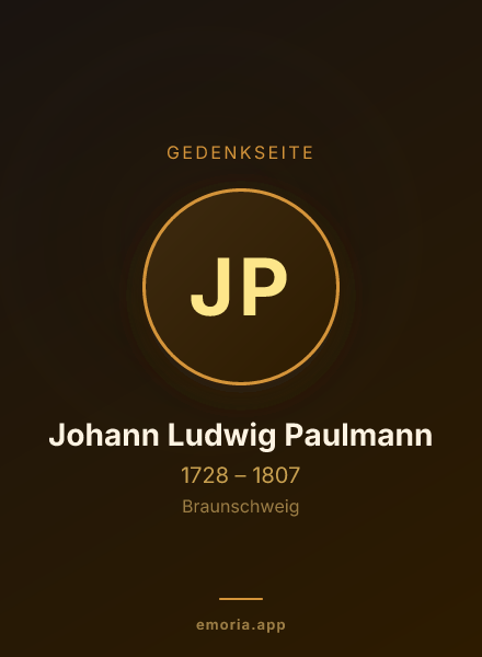 Gedenkportrait von Johann Ludwig Paulmann