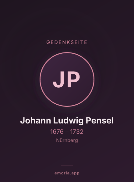 Gedenkportrait von Johann Ludwig Pensel