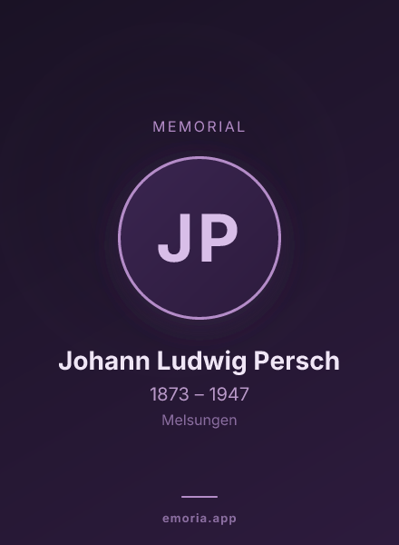 Memorial portrait of Johann Ludwig Persch