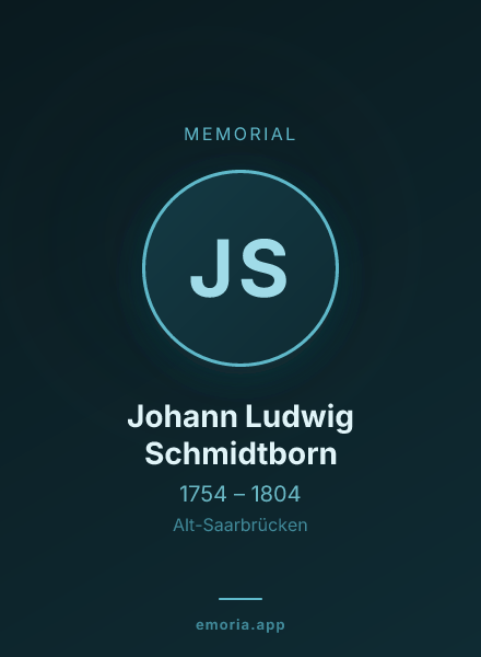 Memorial portrait of Johann Ludwig Schmidtborn