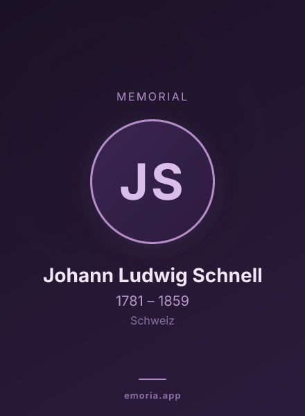 Memorial portrait of Johann Ludwig Schnell