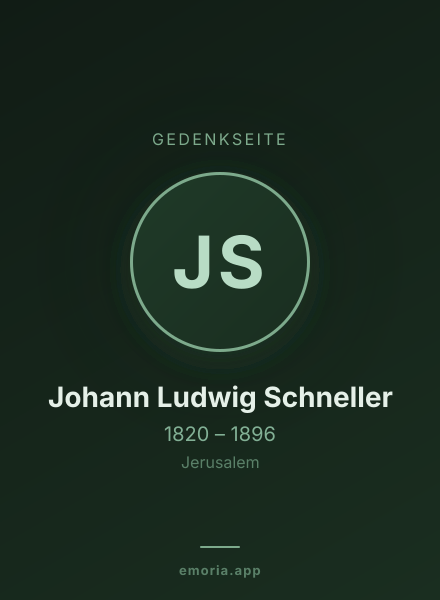 Gedenkportrait von Johann Ludwig Schneller