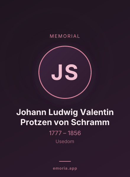 Memorial portrait of Johann Ludwig Valentin Protzen von Schramm