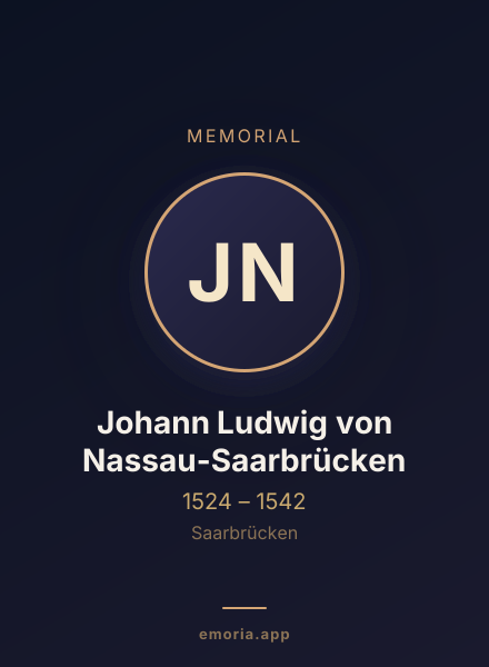 Memorial portrait of Johann Ludwig von Nassau-Saarbrücken
