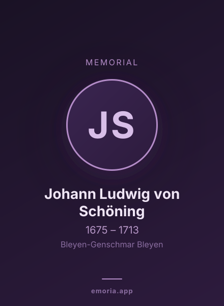 Memorial portrait of Johann Ludwig von Schöning