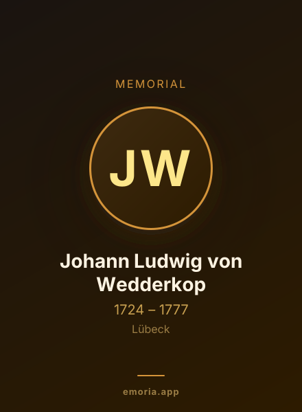 Memorial portrait of Johann Ludwig von Wedderkop