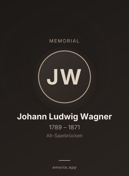 Memorial portrait of Johann Ludwig Wagner