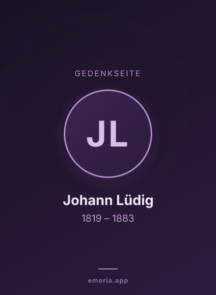 Gedenkportrait von Johann Lüdig