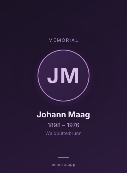 Memorial portrait of Johann Maag