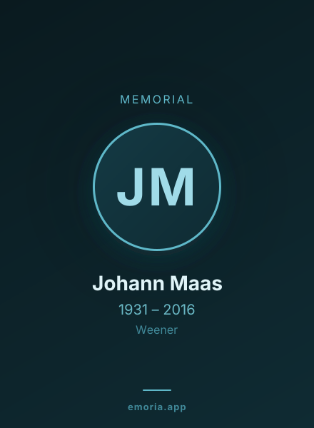 Memorial portrait of Johann Maas