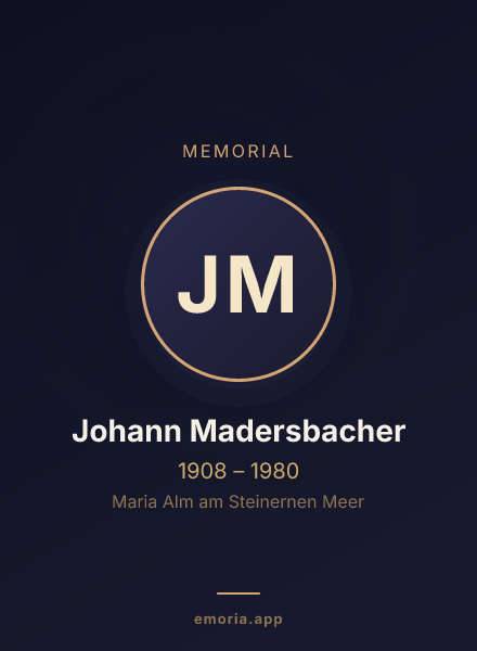 Memorial portrait of Johann Madersbacher