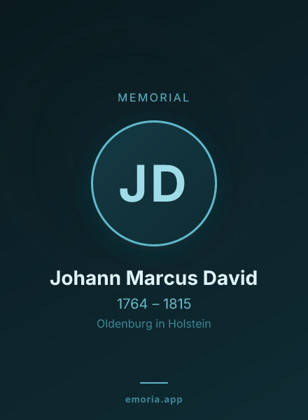 Memorial portrait of Johann Marcus David