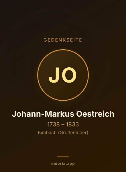 Gedenkportrait von Johann-Markus Oestreich